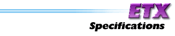 ETX Series Printers Specifications